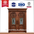 Villa Luxury Glass Design Wood Door,Main Entry Glass Wood Door